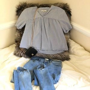 Madewell Striped Top Size Small